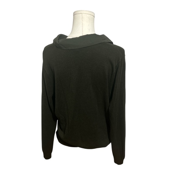 Lauren Ralph Lauren dark green cashmere silk v neck sweater 1X - Picture 4 of 7